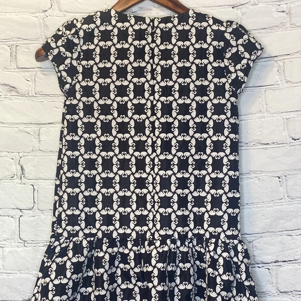 Gymboree Short Sleeve Dress Swan Print Size 10 Excellent Condition